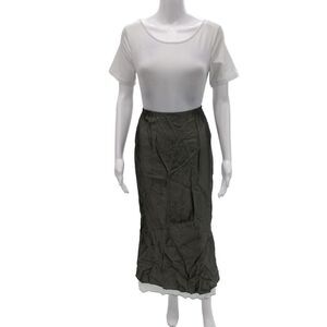 Hanna for La Journee Womens Maxi Trumpet Skirt Dark Gray Viscose Size 2